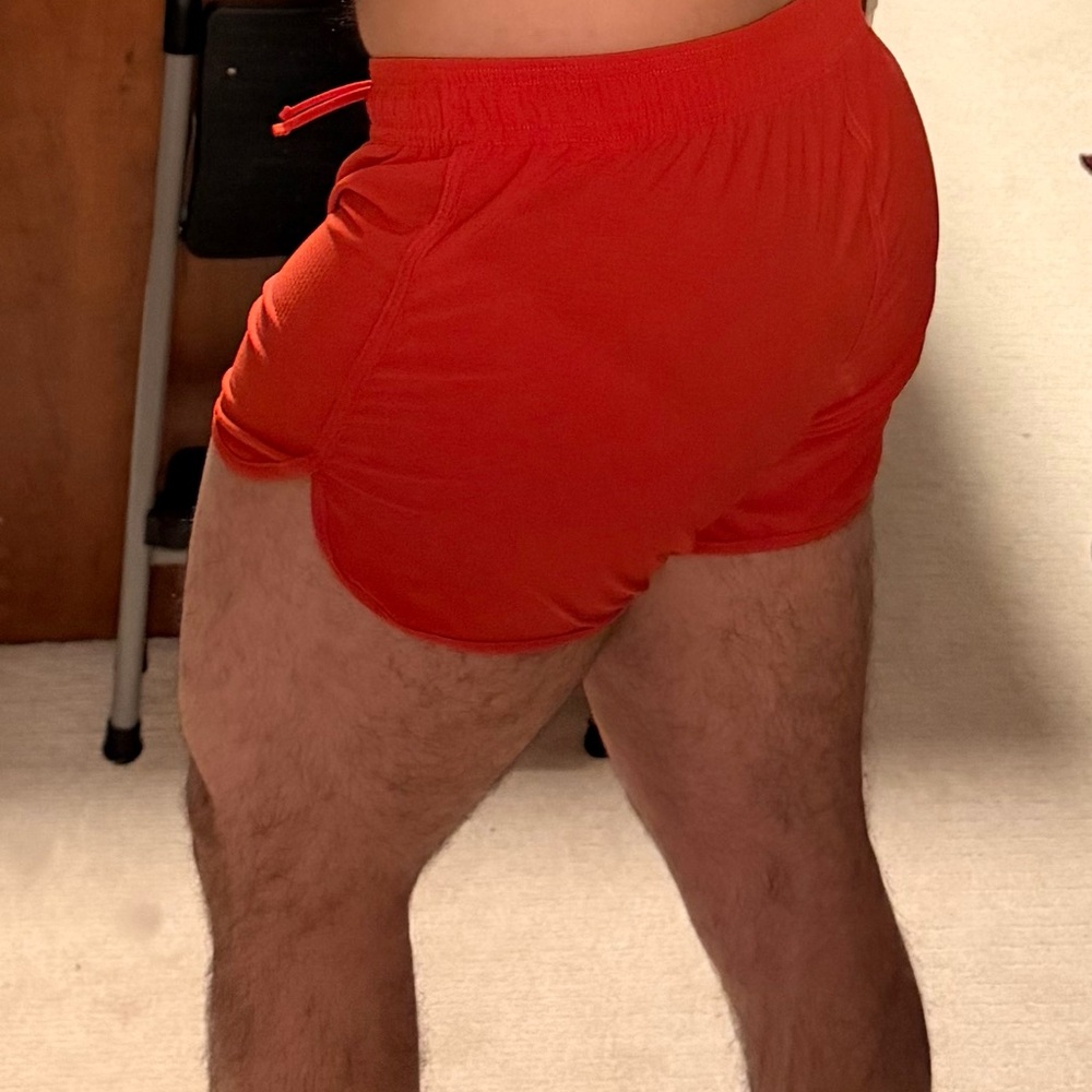 Men's Bright Red Athletic Shorts Charlie by MZ - Picture 4 of 4